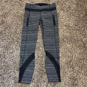 lululemon athletica Gray and Black Leggings